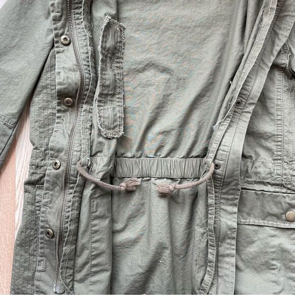 Love Tree Olive Green Utility Jacket - Size: Small - Picture 6 of 7